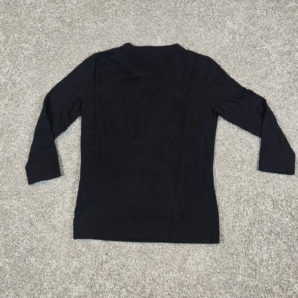 Kate Spade 3/4 Sleeve Woman's XS Black Sweater With Bow‎